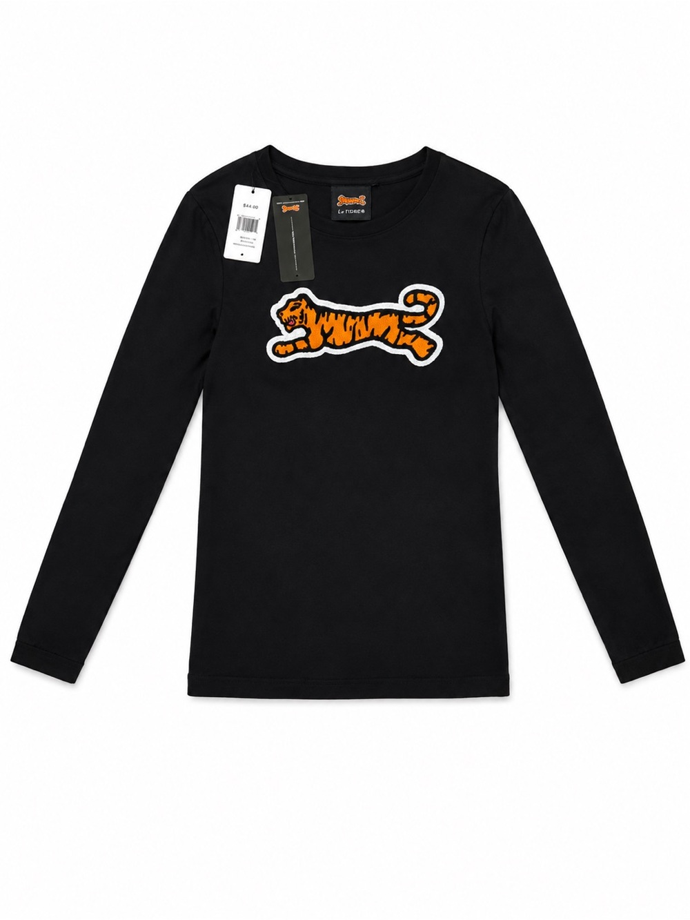 🐅 NWT Le Tigre Black Long Sleeve Tiger Graphic Shirt XS